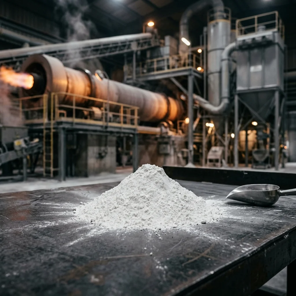 Sönmüş kireç (kalsiyum hidroksit) endüstriyel üretim tesisi